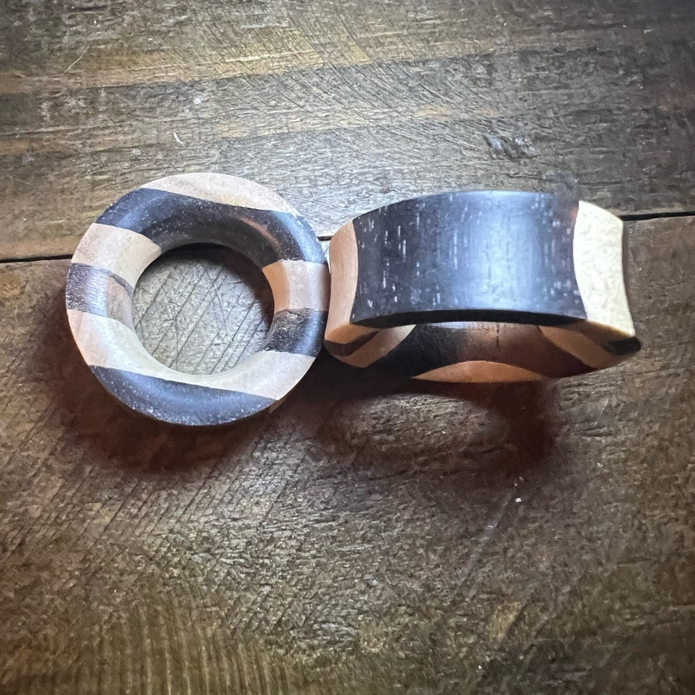 Wood tunnels body jewelry